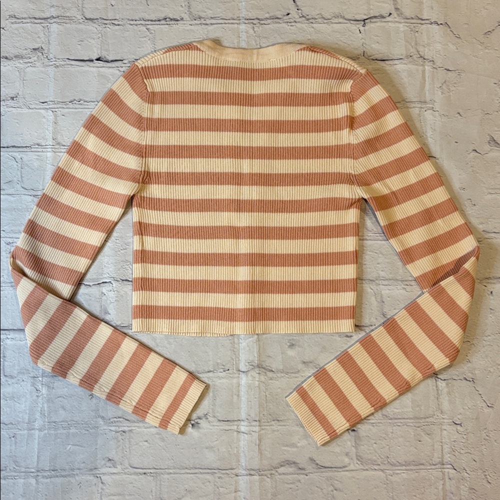 Zara Ribbed Stripe Cardigan - Picture 6 of 11